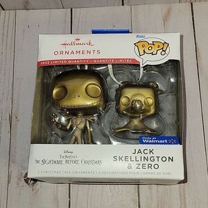 2022 Funko Pop! Hallmark Jack Skellington/Zero Ornaments  Limited Edition